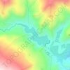 Топографическая карта Уллу Гижгит;Гижгит, высота, рельеф